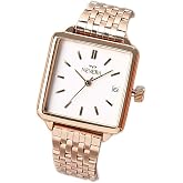 Newera Watch Metal Cord Calendar Square Women's Wristwatch Nww00001