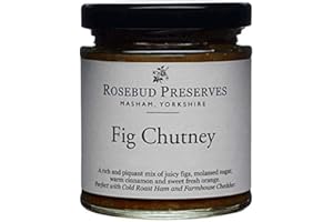 Rosebud Preserves | Fig Chutney | Dark and Rich | Fresh Raw Ingredients | Vegan and Vegetarian | Prepared by Hand | Tasty Treat | 198 g