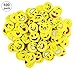 Produktbild OOTSR 100 stücke Emoji Radiergummis für Kinder, Runde Spaß Radiergummis Set für Schule Klassenzimmer Belohnung Büro Party Geschenktüte