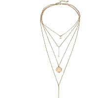 Jewels Galaxy Stylish Multi Layered Gold Plated Stunning Necklace for Women/Girls