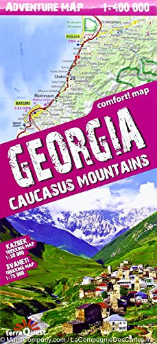 Géorgia : Caucasus mountains. 1/400 000 francais
