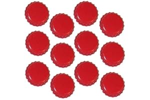 DEKOHELDEN24 Capsules ungestanzt Ø 26 mm avec joint pour bouteilles standard en plastique, rouge, 1000 Stück Kronkorken
