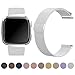 Price comparison product image Onedream For Fitbit Versa Bands Silver, Large for Women Men, Milanese Replacement Wrist Smart Watch Band, Stainless Steel Metal Mesh Magnetic Sport Wristbands Bracelet Strap Accessories