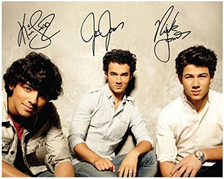 Jonas Brothers Autographed Signed 21cm x 29.7cm A4 Photo Poster