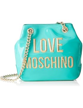 Love Moschino Damen Schultertasche, Türkis (Mint), 9 x 19 x 26 cm
