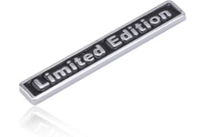 TQPUWT Autocollants 3D en métal, 3D Voiture Limited Edition Logo, 3D Gel Silicone Stickers Argent Métal Voiture, pour Voiture Moto Fenêtre Porte Casque Scooter Vélo, Multicolore, 9.5 * 1.5cm