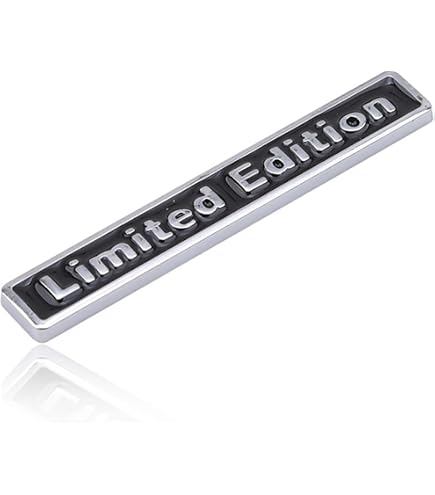 2 Emblemi Metallici 3D Limited Edition Per Auto - Adesivi Decalcomania Effetto Metallo Argento - Accessori Auto Personalizzati