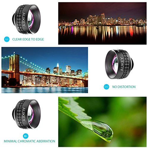 Aukey lente di Barlow 2Â x HD telescopico a clip con nessuna distorsione per iPhone 6/6S/6s Plus/5S, iPad Mini 4/3/2, Android, Windows smartphone e tablet
