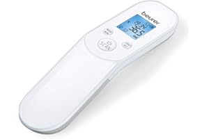 Beurer FT 85 Termometro Frontale Infrarossi Senza Contatto Temperatura Corporea Ambientale Oggetti, Febbre Bambini Neonati Adulti, 60 Memorie, Allarme Febbre Smile, Dispositivo Medico Certificato