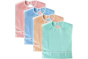 BTSKY Baberos impermeables reutilizables para adultos