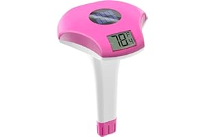 BALDR Solar Pool Thermometer Floating, with LCD Large Digital Display Easy to Read,IPX-8 Waterproof&Environment-Friendly Water Temperature Thermometer Suit for Swimming Pool, Ice Bath, Jacuzzi Hot Tub