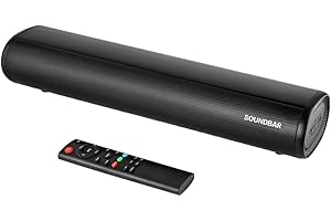 Winnes Sound bar Small Soundbar Bluetooth 5.0 Speaker with 3 EQ Modes for 4K TV Home Cinema, PC, Projector, Mobile Phones Support Optical/Aux/Coaxial/ARC/USB Connection