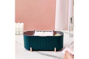 CRETEE Soporte Qtip ABS, 3 compartimentos de almacenamiento de almohadilla de algodón, dispensador de hisopo de algodón, dispensador de punta Q para almohadillas de algodón