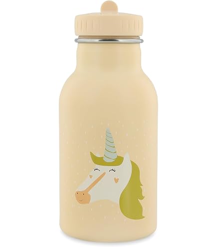 Gourde Pour Enfant Filou – En Aluminium, Motif Renard – Coloris Gris Clair – Idéale École, Sorties