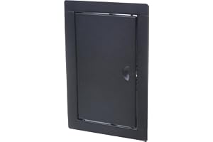Aqbau® Revisionsdörr svart inspektionslock revision underhållsdörr metall snäpplås (installationsmått 25 x 40 cm)