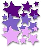Wandtattoo Türaufkleber, Kinderzimmer mit Namen für Mädchen, 73002-29cm-tricolore-violett, mit bunten Sternen fürs Mädchenzimmer, Wandaufkleber Wandtatoos Sticker Aufkleber für die Wand, Tapetensticker, Tattoo aus Markenfolie, Namensaufkleber mit Wunschname, in 32 Farben wählbar - 2