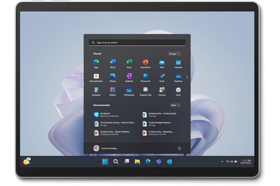Microsoft Surface Pro 9 1000 GB 33 cm (13 Zoll) Intel® Core™ i7 32 GB Wi-Fi 6E (802.11ax) Windows 10 Pro Platin Silber (Generalübe
