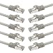 Produktbild rocabo 115610 RJ45 Netzwerkkabel Patchkabel mit CAT 7, Ethernet Gigabit LAN Switch Router, Halogenfrei 15,00m (10 Stück) Grau