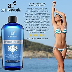 ArtNaturals Smooth Touch Ingrown Hair Removal Serum - (8 Fl Oz / 236ml) - Natural Aftershave For Razor Burns, Bumps… - Image 7