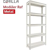 Gorilla Mod&uuml;ler Raf/Metal/Beyaz