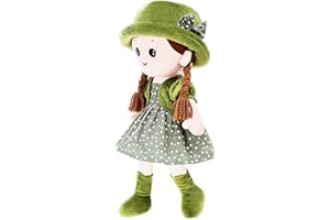 INELIHOO Poupée de Chiffon Fille Mignon Jouet en Peluche Bébé Douce Poupée Princesse Chapeau et Vêtements Détachables Bébé Douce Poupées Princesse Cadeau Pour Anniversaire de baptême Pour à Partir de 0 ans +