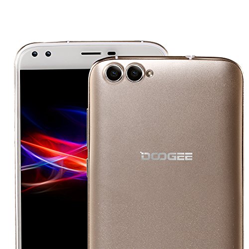 Smartphone ohne vertrag, DOOGEE X30 Dual Sim Android 7.0 Handy, 5.5 Zoll IPS HD Display, 2GB RAM + 16GB ROM, Mali 400 525MHz - Dual 5.0MP Front Kameras + Dual 8.0MP Hintere Kameras - 3360mAh - Gold