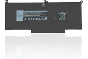 Exmate 7.6V 60Wh Laptop-Akku F3YGT DM3WC 2X39G für Dell Latitude E7280 E7480,12 7000 7280 7290,13 7000 7380 7390,14 7000 7480 7490 Series