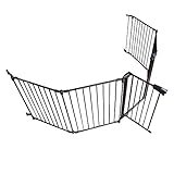 Premium Ofenschutzgitter/Kaminschutzgitter/Türschutzgitter/Absperrgitter, massivem Metall, schwarz - 7