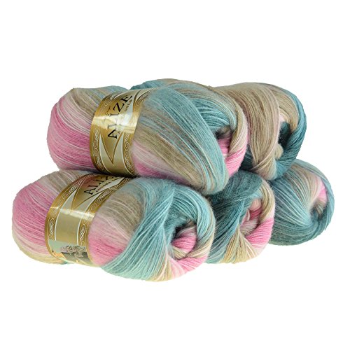Strickgarn ALIZE ANGORA GOLD BATIK 100g, #2970 bubble gum - 2