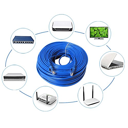 Vococal® 30m RJ45 Cat5e Ethernet LAN Netzwerk Ethernet-Kabel für PC Internet Router, Blau - 4