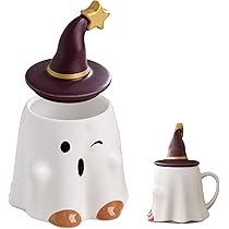 Halloween Ghost Kaffeetasse 440ml - Keramik Tasse Mit Geister Motiv Weiß