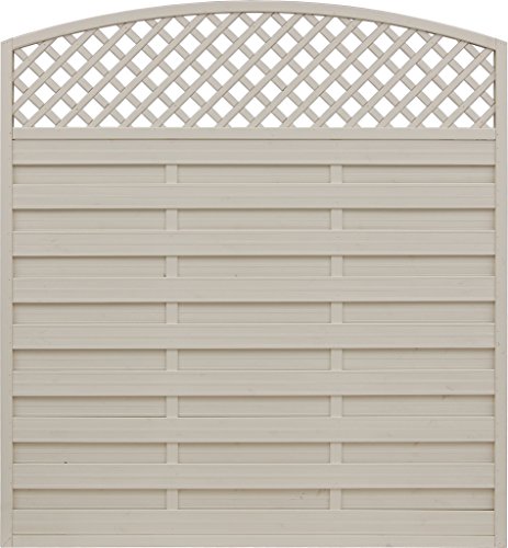 Andrewex Sichtschutzzaun Bordeaux 180/195 x180 cm ( H x B cm) aus Holz , lasiert Windschutz/ Sichtschutz