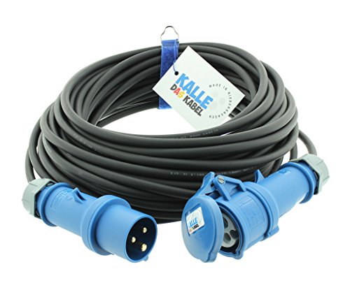 KALLE DAS KABEL CEE-Gummiverlängerung H07RN-F 3G 2,5 mm² 25 m Campingkabel