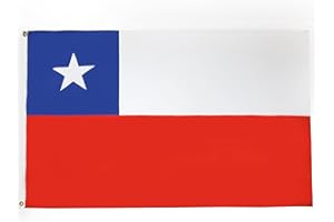 AZ FLAG - Bandiera Cile - 150 x 90 cm - Bandiera cilena 100% poliestere con occhielli metallici incorporati - Padiglione 110 g