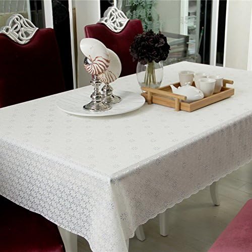 Tablecloth [waterproof],Disposable,Clean table cloth European style,White,Pvc table cloth Tea table cloth Anti-oil tablecloth-A 137x20cm(54x8inch)