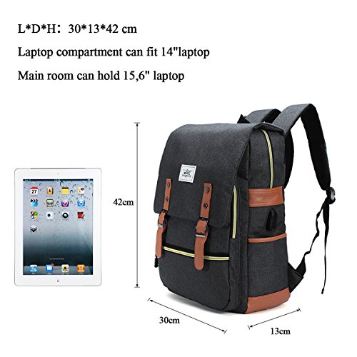 Business Rucksack  Tezoo USB Laptop Rucksack Herren 15 6 Zoll Wasserdicht Anti-Diebstahl Notebook Tasche Damen Reisetasche Schulrucksack f  r Arbeit O