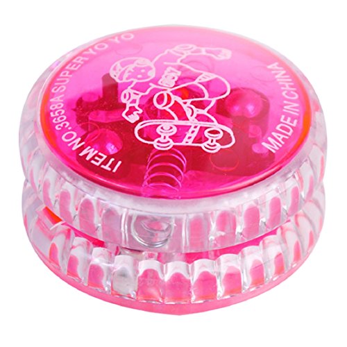 Aokbi 2017 New Hot Funny Clear Plastic Smoothless Professional Yo-Yo with LED Light (Hot Pink) reviews Aokbi 2017 New Hot Funny Clear Plastic Smoothless Professional Yo-Yo with LED Light (Hot Pink)