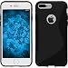 Produktbild PhoneNatic Case für Apple iPhone 7 Plus Hülle Silikon schwarz S-Style Cover iPhone 7 Plus Tasche + 2 Schutzfolien