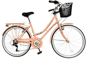 Aurai Trekker Ladies Heritage Bike 26" 6 Speed - Peach