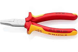 Knipex Szczypce płaskie chromowane, z wielokomponentowymi nasadkami, izolowane wg VDE 160 mm 20 06 160