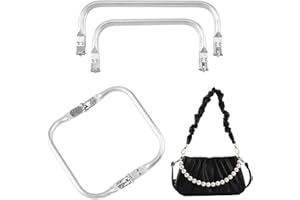 ZOPJUMA 3 Pezzi Borsellino In Alluminio Kiss Clasp Telaio Interno Tubolare A Forma Quadrata Borsa Assemblata Telaio Frizione Per Fai Da Te Craft Dinner Bag Open (3 dimensioni)