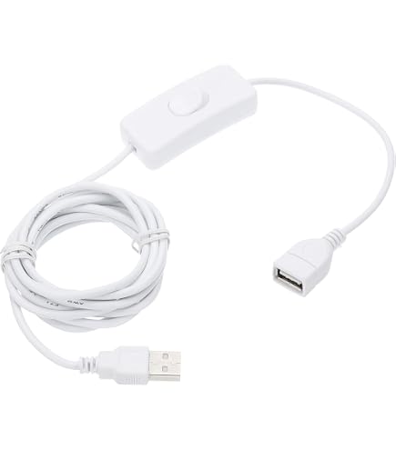 QUARKZMAN USB-Kabel Mit Ein/Aus-Schalter, 1m - Typ C Auf USB, Für LED-Lampen & Kleingeräte