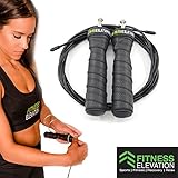 Skipping Rope for Beginners to Professionals | Jump Rope with 2 Adjustable High Speed Cables | Anti-Slip Ergonomic Handles | Pro Sport Ball Bearing Technology | Crossfit, Boxing, HIIT, MMA, GYM | Travel, Office or Home Workout