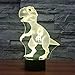 Produktbild Kylinnnl 3D Nachtlicht Lampe Illusion - Dinosaur Pattern Design Nachttischlampe mit Acrylglasplatte für Jungen und Mädchen - 7 Farbwechsel mit Fernbedienung
