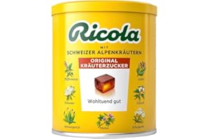 GÉNÉRIQUE Original Kräuterzucker – Bonbons suisses aux plantes, confiserie traditionnelle au goût frais et agréable, recette originale suisse, paquet familial - Compatible avec Ricola - 250g