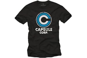 MAKAYA Camiseta para Hombre - Capsule Corp Goku Anime Manga