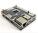 Price comparison product image RPi Ninja Case, Geotech Raspberry Pi Acrylic Coupé Box Case Cover Black White Clear Colour Housing | To Protect Against Damages, Dust and Scratches | Enclosure Heat Dissipation Quickly | for Raspberry Pi Computer B+ RPB+ (B Plus) / 2 Model B (RP2B) / 3 Model B (RP3B) | RPRBC - Black/White