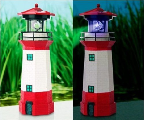 Solarleuchte Solar Leuchtturm rot, eine besondere Solarleuchte - 2
