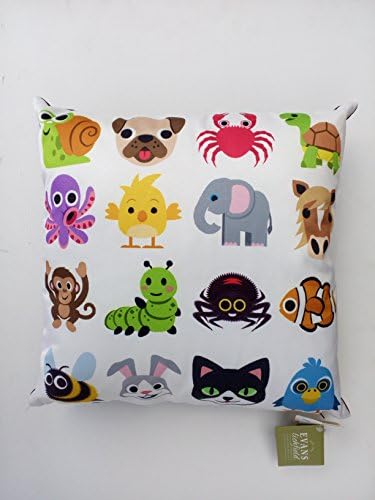 Luxury Soft Touch Animals And Insects Emoticon Cushion With Zip Cover 43 x 43 cm