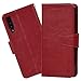 Produktbild Arae Samsung Galaxy A7 2018 Hülle, Handyhülle Samsung Galaxy A7 2018 Tasche Leder Flip Cover Brieftasche Etui Schutzhülle für Samsung Galaxy A7 2018 (Weinrot)